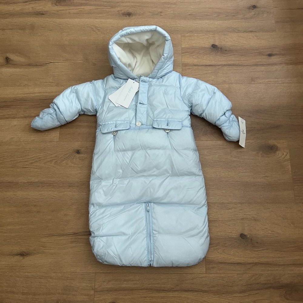 Ralph Lauren Light Blue baby down puffer